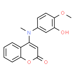 ChemSpider 2D Image | 4-[(3-Hydroxy-4-methoxyphenyl)(methyl)amino]-2H-chromen-2-one | C17H15NO4