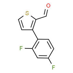 ChemSpider 2D Image | 3-(2,4-Difluorophenyl)-2-thiophenecarbaldehyde | C11H6F2OS