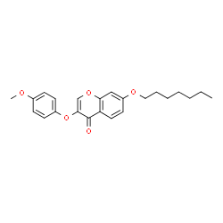 ChemSpider 2D Image | 7-(HEPTYLOXY)-3-(4-METHOXYPHENOXY)CHROMEN-4-ONE | C23H26O5