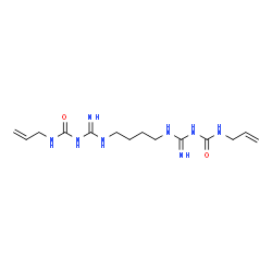 ChemSpider 2D Image | 1,1'-(1,4-Butanediyldicarbamimidoyl)bis(3-allylurea) | C14H26N8O2