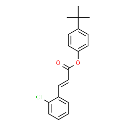 ChemSpider 2D Image | 4-tert-Butylphenyl (2E)-3-(2-chlorophenyl)acrylate | C19H19ClO2