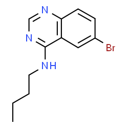 ChemSpider 2D Image | 6-Bromo-N-butyl-4-quinazolinamine | C12H14BrN3