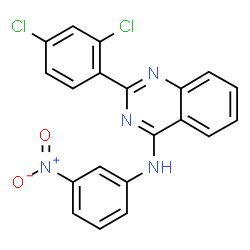 ChemSpider 2D Image | 2-(2,4-Dichlorophenyl)-N-(3-nitrophenyl)-4-quinazolinamine | C20H12Cl2N4O2