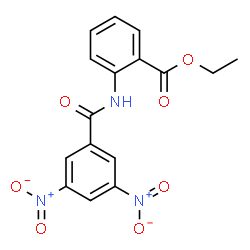 ChemSpider 2D Image | Ethyl 2-[(3,5-dinitrobenzoyl)amino]benzoate | C16H13N3O7