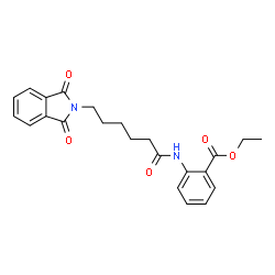 ChemSpider 2D Image | Ethyl 2-{[6-(1,3-dioxo-1,3-dihydro-2H-isoindol-2-yl)hexanoyl]amino}benzoate | C23H24N2O5