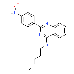 ChemSpider 2D Image | N-(3-Methoxypropyl)-2-(4-nitrophenyl)-4-quinazolinamine | C18H18N4O3