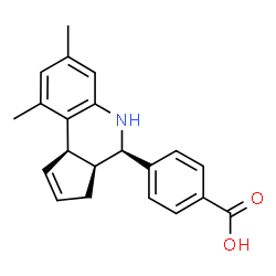 ChemSpider 2D Image | 4-[(3aS,4R,9bR)-7,9-Dimethyl-3a,4,5,9b-tetrahydro-3H-cyclopenta[c]quinolin-4-yl]benzoic acid | C21H21NO2