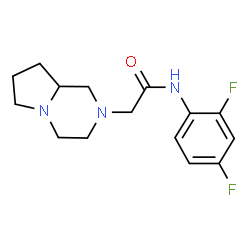 ChemSpider 2D Image | N-(2,4-Difluorophenyl)-2-(hexahydropyrrolo[1,2-a]pyrazin-2(1H)-yl)acetamide | C15H19F2N3O