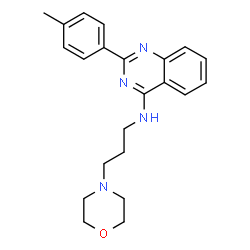 ChemSpider 2D Image | 2-(4-Methylphenyl)-N-[3-(4-morpholinyl)propyl]-4-quinazolinamine | C22H26N4O