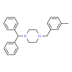 ChemSpider 2D Image | 1-(Diphenylmethyl)-4-(3-methylbenzyl)piperazine | C25H28N2