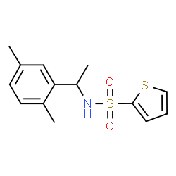 ChemSpider 2D Image | N-[1-(2,5-Dimethylphenyl)ethyl]-2-thiophenesulfonamide | C14H17NO2S2