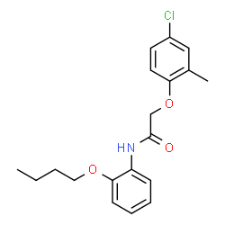 ChemSpider 2D Image | N-(2-Butoxyphenyl)-2-(4-chloro-2-methylphenoxy)acetamide | C19H22ClNO3