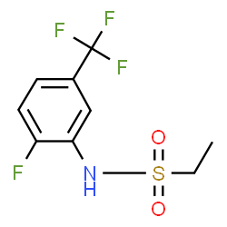 ChemSpider 2D Image | N-[2-Fluoro-5-(trifluoromethyl)phenyl]ethanesulfonamide | C9H9F4NO2S
