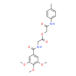 ChemSpider 2D Image | 2-[(4-Methylphenyl)amino]-2-oxoethyl N-(3,4,5-trimethoxybenzoyl)glycinate | C21H24N2O7