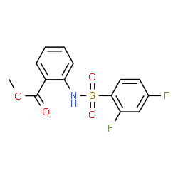 ChemSpider 2D Image | Methyl 2-{[(2,4-difluorophenyl)sulfonyl]amino}benzoate | C14H11F2NO4S