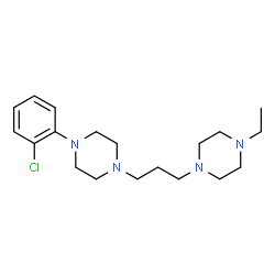 ChemSpider 2D Image | 1-(2-Chlorophenyl)-4-[3-(4-ethyl-1-piperazinyl)propyl]piperazine | C19H31ClN4