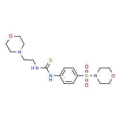 ChemSpider 2D Image | 1-[2-(4-Morpholinyl)ethyl]-3-[4-(4-morpholinylsulfonyl)phenyl]thiourea | C17H26N4O4S2