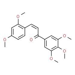 ChemSpider 2D Image | (2Z)-3-(2,4-Dimethoxyphenyl)-1-(3,4,5-trimethoxyphenyl)-2-propen-1-one | C20H22O6