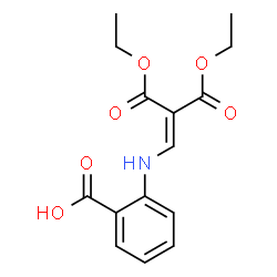 ChemSpider 2D Image | 2-{[3-Ethoxy-2-(ethoxycarbonyl)-3-oxo-1-propen-1-yl]amino}benzoic acid | C15H17NO6