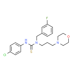 ChemSpider 2D Image | 3-(4-Chlorophenyl)-1-(3-fluorobenzyl)-1-[3-(4-morpholinyl)propyl]thiourea | C21H25ClFN3OS