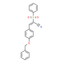 ChemSpider 2D Image | (2E)-3-[4-(Benzyloxy)phenyl]-2-(phenylsulfonyl)acrylonitrile | C22H17NO3S