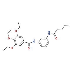 ChemSpider 2D Image | 3,4,5-Triethoxy-N-[3-(pentanoylamino)phenyl]benzamide | C24H32N2O5