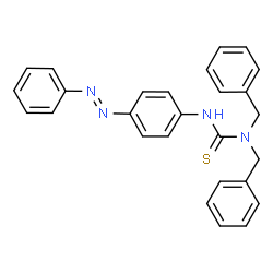 ChemSpider 2D Image | 1,1-Dibenzyl-3-{4-[(E)-phenyldiazenyl]phenyl}thiourea | C27H24N4S