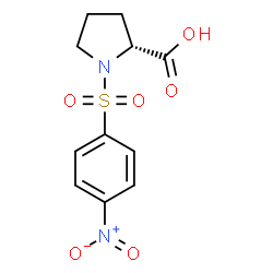 ChemSpider 2D Image | 1-[(4-Nitrophenyl)sulfonyl]-D-proline | C11H12N2O6S