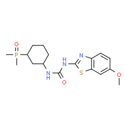 ChemSpider 2D Image | 1-[3-(Dimethylphosphoryl)cyclohexyl]-3-(6-methoxy-1,3-benzothiazol-2-yl)urea | C17H24N3O3PS