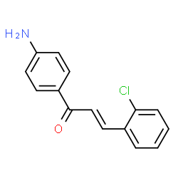 ChemSpider 2D Image | (E)-1-(4-Aminophenyl)-3-(2-chlorophenyl)-2-propen-1-one | C15H12ClNO