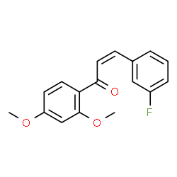 ChemSpider 2D Image | (2Z)-1-(2,4-Dimethoxyphenyl)-3-(3-fluorophenyl)-2-propen-1-one | C17H15FO3