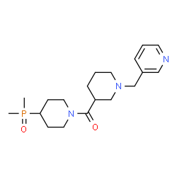 ChemSpider 2D Image | [4-(Dimethylphosphoryl)-1-piperidinyl][1-(3-pyridinylmethyl)-3-piperidinyl]methanone | C19H30N3O2P