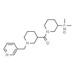 ChemSpider 2D Image | [3-(Dimethylphosphoryl)-1-piperidinyl][1-(3-pyridinylmethyl)-3-piperidinyl]methanone | C19H30N3O2P