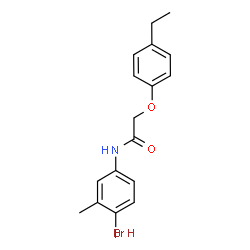 ChemSpider 2D Image | 2-(4-Ethylphenoxy)-N-(4-iodo-3-methylphenyl)acetamide hydrobromide (1:1) | C17H19BrINO2