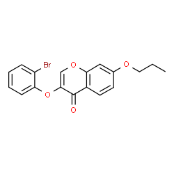 ChemSpider 2D Image | 3-(2-Bromophenoxy)-7-propoxy-4H-chromen-4-one | C18H15BrO4
