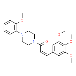 ChemSpider 2D Image | (2Z)-1-[4-(2-Methoxyphenyl)-1-piperazinyl]-3-(3,4,5-trimethoxyphenyl)-2-propen-1-one | C23H28N2O5