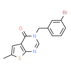 ChemSpider 2D Image | 3-(3-Bromobenzyl)-6-methylthieno[2,3-d]pyrimidin-4(3H)-one | C14H11BrN2OS