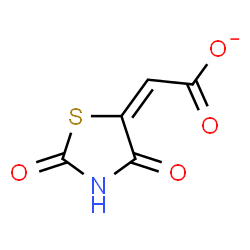 ChemSpider 2D Image | (2E)-(2,4-Dioxo-1,3-thiazolidin-5-ylidene)acetate | C5H2NO4S