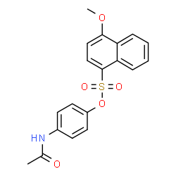 ChemSpider 2D Image | 4-Acetamidophenyl 4-methoxy-1-naphthalenesulfonate | C19H17NO5S