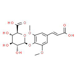 ChemSpider 2D Image | 4-[(E)-2-Carboxyvinyl]-2,6-dimethoxyphenyl beta-D-glucopyranosiduronic acid | C17H20O11