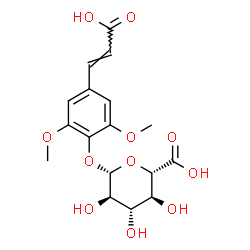 ChemSpider 2D Image | 4-[(E)-2-Carboxyvinyl]-2,6-dimethoxyphenyl beta-D-glucopyranosiduronic acid | C17H20O11