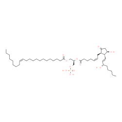 ChemSpider 2D Image | (2R)-1-[(13Z)-13-Docosenoyloxy]-3-(phosphonooxy)-2-propanyl (5Z,11alpha,13E,15S)-11,15-dihydroxy-9-oxoprosta-5,13-dien-1-oate | C45H79O11P