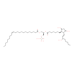 ChemSpider 2D Image | (2R)-1-[(13Z)-13-Docosenoyloxy]-3-(phosphonooxy)-2-propanyl (9alpha,11alpha,13E,15S)-9,11,15-trihydroxyprost-13-en-1-oate | C45H83O11P