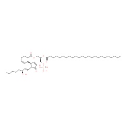 ChemSpider 2D Image | (2R)-3-(Phosphonooxy)-2-(tetracosanoyloxy)propyl (5Z,13E,15S)-15-hydroxy-11-oxoprosta-5,9,13-trien-1-oate | C47H83O10P