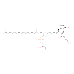 ChemSpider 2D Image | (19R,25S)-22,25,26-Trihydroxy-2-methyl-22-oxido-16-oxo-17,21,23-trioxa-22lambda~5~-phosphahexacosan-19-yl (5Z,11alpha,13E,15S)-11,15-dihydroxy-9-oxoprosta-5,13-dien-1-oate | C43H77O13P
