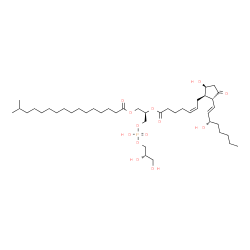 ChemSpider 2D Image | (19R,25S)-22,25,26-Trihydroxy-2-methyl-22-oxido-16-oxo-17,21,23-trioxa-22lambda~5~-phosphahexacosan-19-yl (5Z,9alpha,13E,15S)-9,15-dihydroxy-11-oxoprosta-5,13-dien-1-oate | C43H77O13P