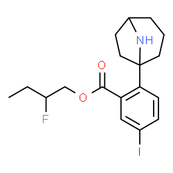 ChemSpider 2D Image | 2-Fluorobutyl 2-(8-azabicyclo[3.2.1]oct-1-yl)-5-iodobenzoate | C18H23FINO2