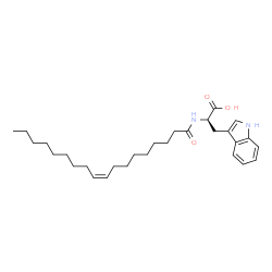 ChemSpider 2D Image | N-[(9Z)-9-Octadecenoyl]-D-tryptophan | C29H44N2O3