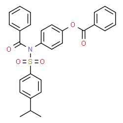 ChemSpider 2D Image | 4-{Benzoyl[(4-isopropylphenyl)sulfonyl]amino}phenyl benzoate | C29H25NO5S