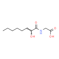 ChemSpider 2D Image | N-[(2Z)-2-Hydroxy-2-octenoyl]glycine | C10H17NO4